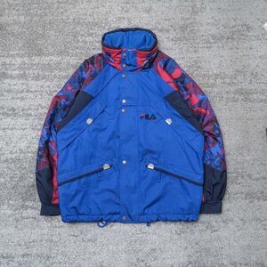 Vintage Fila Ski Team Italia Thermore Men Size M Retro Snow Jacket Sportswear